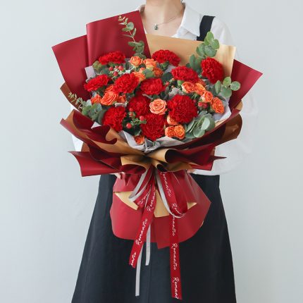 Timeless Appreciation:11 Red Carnations Bouquets