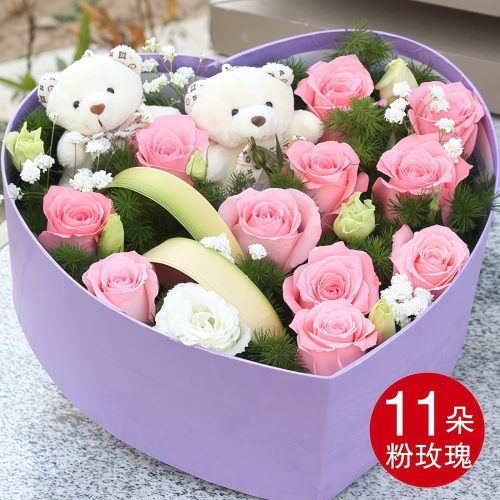 Bouquet Mawar Pink dengan Boneka Bouquet Mawar Pink dengan Boneka