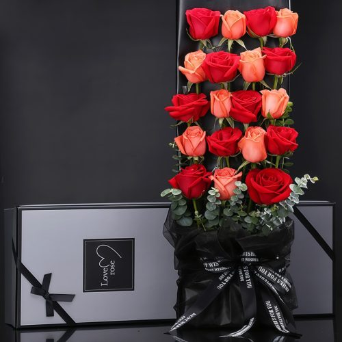 Long Live Heaven - Red and Pink Roses Bouquet