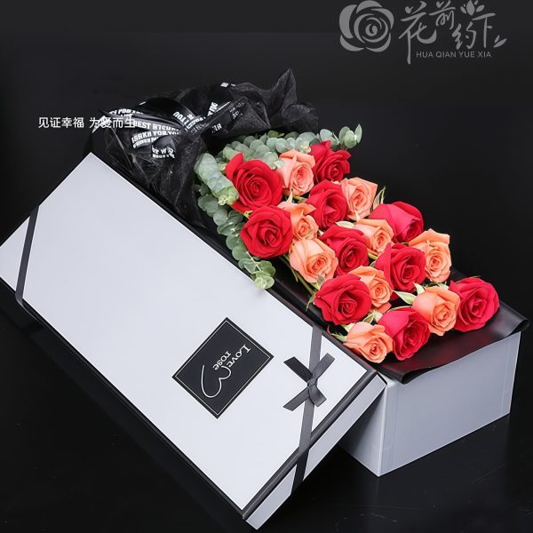 عاشت السماء - باقة من الورود الحمراء والوردية Long Live Heaven - Red and Pink Roses Bouquet