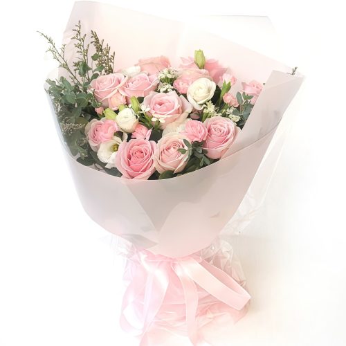 Angel's Heartbeat - Pink Rose Bouquet