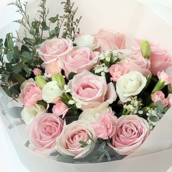 Angel's Heartbeat - Pink Rose Bouquet