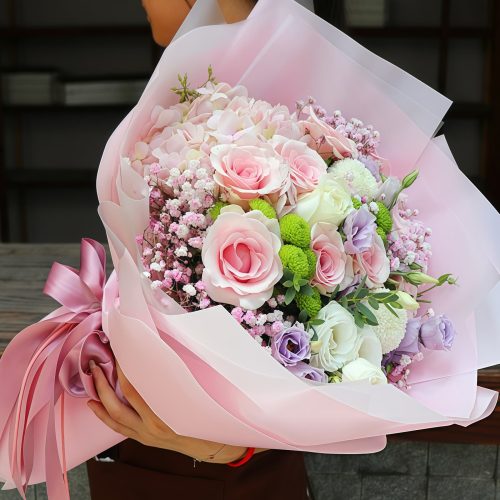 Warmth - Imported Pink Embroidery - Pink Beauty