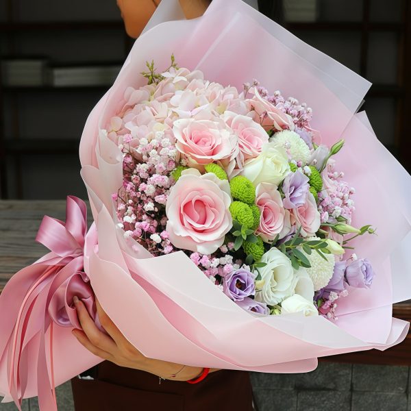 Warmth - Imported Pink Embroidery - Pink Beauty