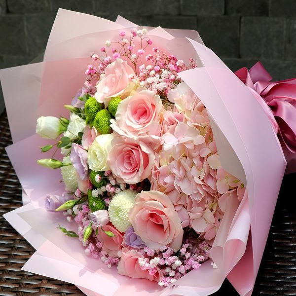 Warmth - Imported Pink Embroidery - Pink Beauty