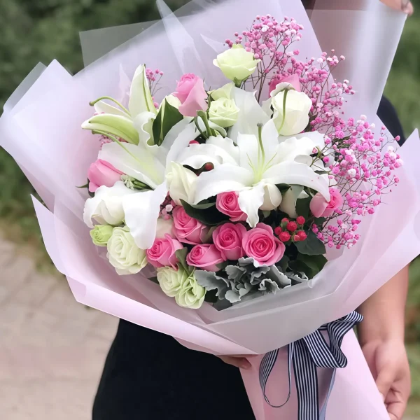 Ching Ming's - Awakening Roses and White Lilies