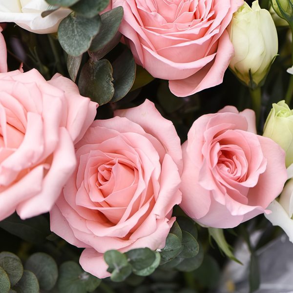 The Years are Young - Pink Roses with Eustoma