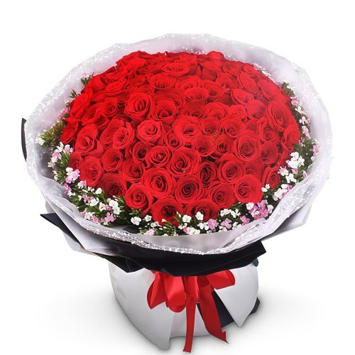 Love's Highest Point - 99 Red Roses - Acacia Plums