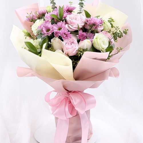 Your World - Pink Gloriosa mixed with Pink Snow Mountain Rose