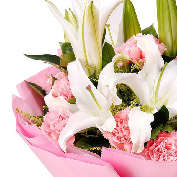 Momen Bahagia - Kerucut Merah Muda - Buket Lily Happy Moments - Pink Cone - Lily Bouquet
