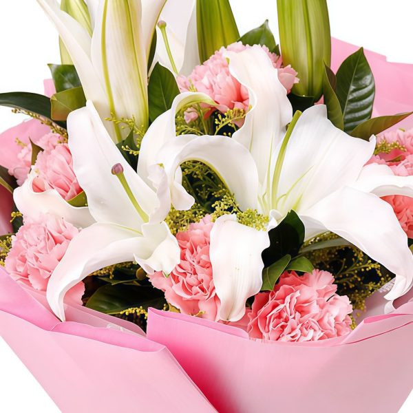 Momen Bahagia - Kerucut Merah Muda - Buket Lily Happy Moments - Pink Cone - Lily Bouquet