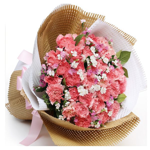 Ewige Liebe - Rosa Nelken und Dianthus-Pflaumen Eternal Love - Pink Carnations and Dianthus Plums