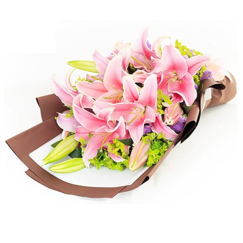 The best love is companionship - Pink lily bouquet The best love is companionship - Pink lily bouquet