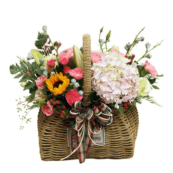 Passing on the Heartland - Hydrangeas, Sunflowers and Hand-held Baskets