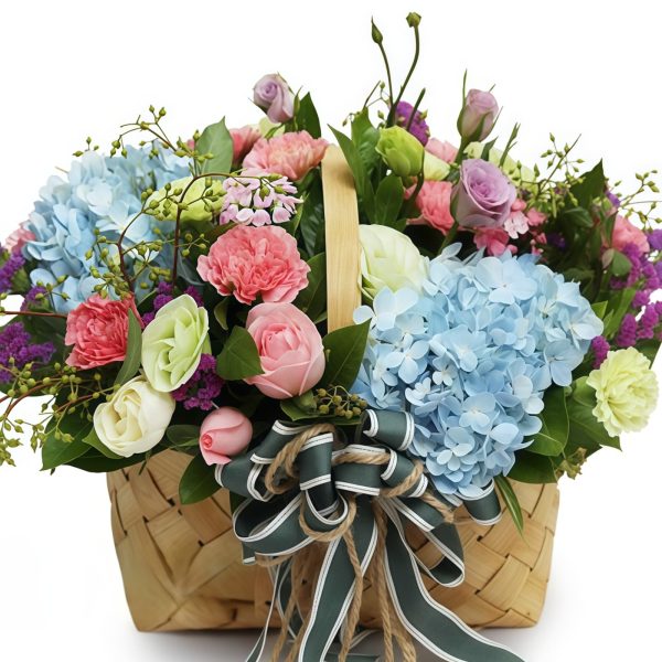 Romantik - Hortensie, Sonnenblume - Nelkenstrauß Romance - Hydrangea, Sunflower - Carnation Bouquet