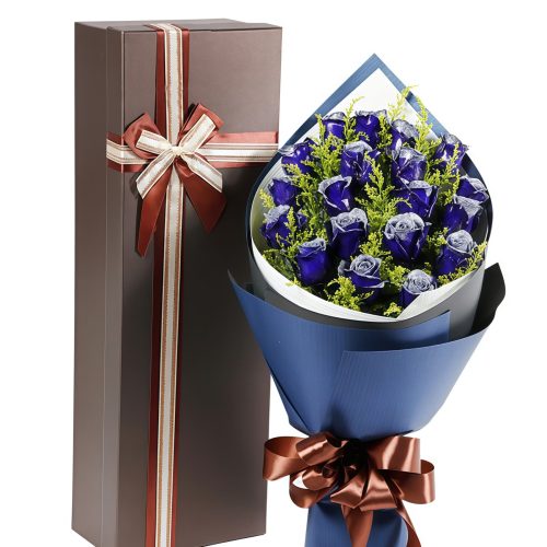 Blue Rose Garden - Blue Leprechauns and Yellow English Embellishments