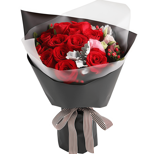 Muse - Red Roses - Eustoma Bouquet Muse - Red Roses - Eustoma Bouquet