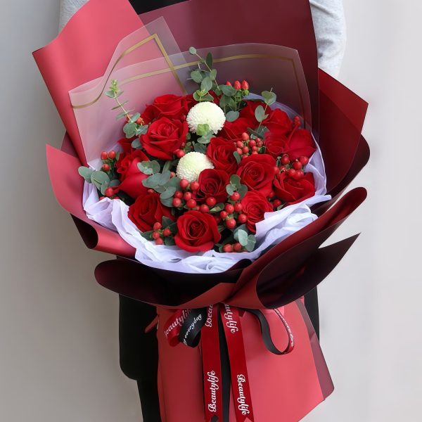 Huma Red - 19 Red Roses Bouquet Huma Red - 19 Red Roses Bouquet
