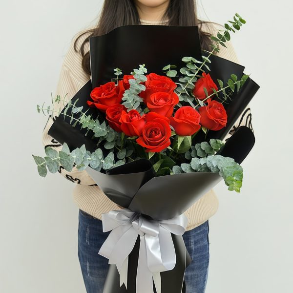 Happiness - 11 red roses bouquet