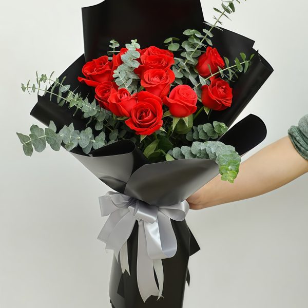 Happiness - 11 red roses bouquet