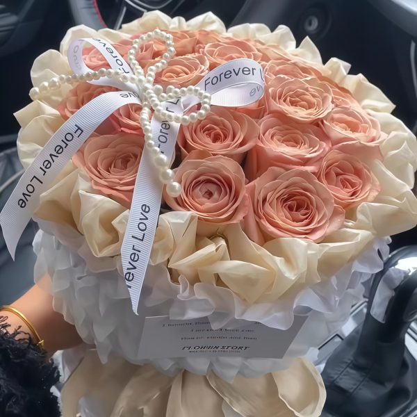 Classic Pleated - Cappuccino - Pearl Chain (Princess Tutu Wrap)