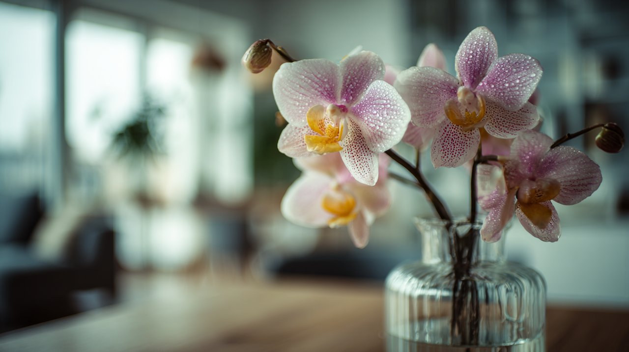 Close-up of a rare and magnificent orchid bloom