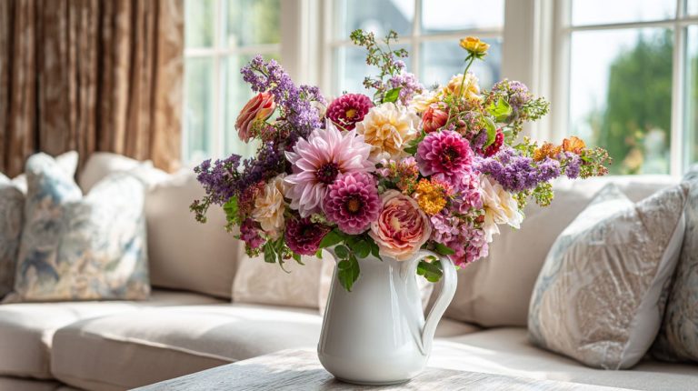 باقة مختارة بعناية من الزهور الطازجة، ترمز إلى توازن مثالي بين اللمسة الشخصية والكفاءة الحديثة.