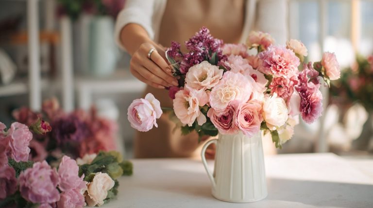 Chongqing florist arranging a custom bouquet with cultural resonance.