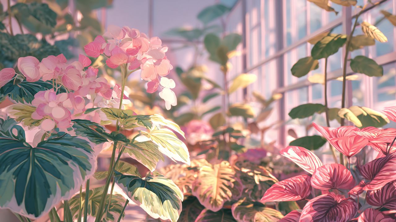 Ethically sourced rare plants thriving in a modern, sustainable greenhouse.