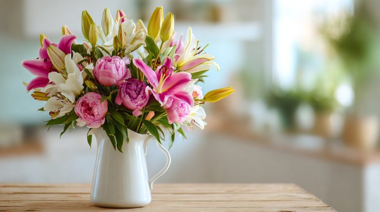 A vibrant bouquet symbolizing cross-cultural connection, with Chinese and Western flowers.